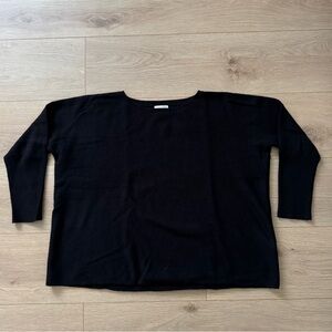 Garnet Hill Black Cashmere Sweater